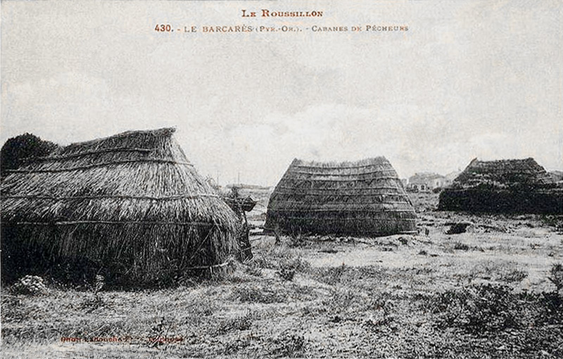 Cabanes de pcheurs au Barcars (Pyrnes-Orientales).